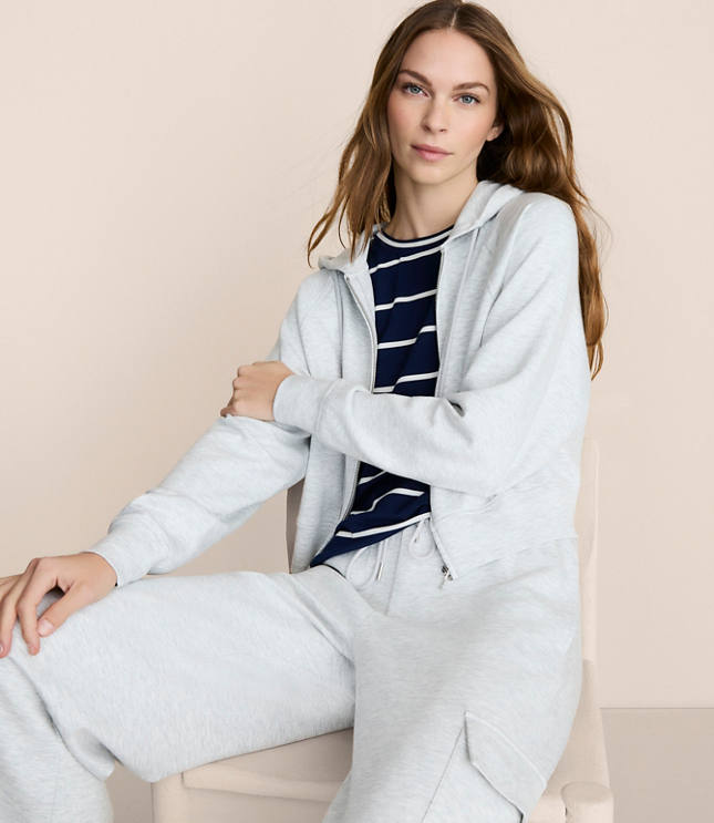 Petite Lou & Grey Heathered Scubasoft Zip Hoodie