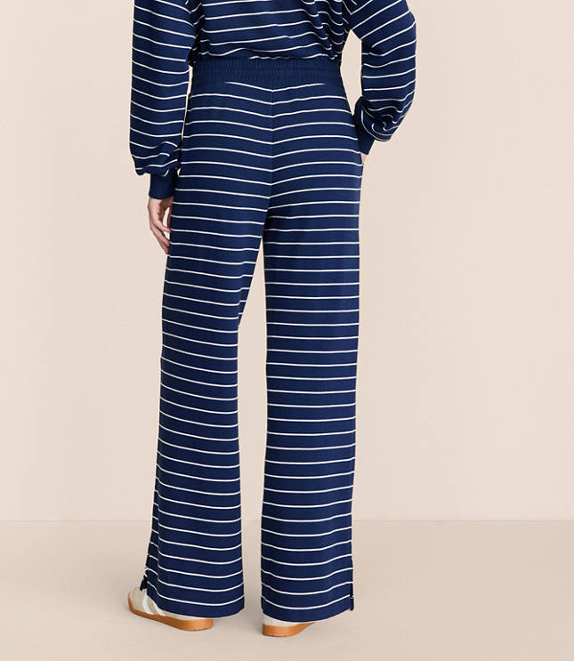 Lou & Grey Striped Cozy Cotton Wide Leg Pants