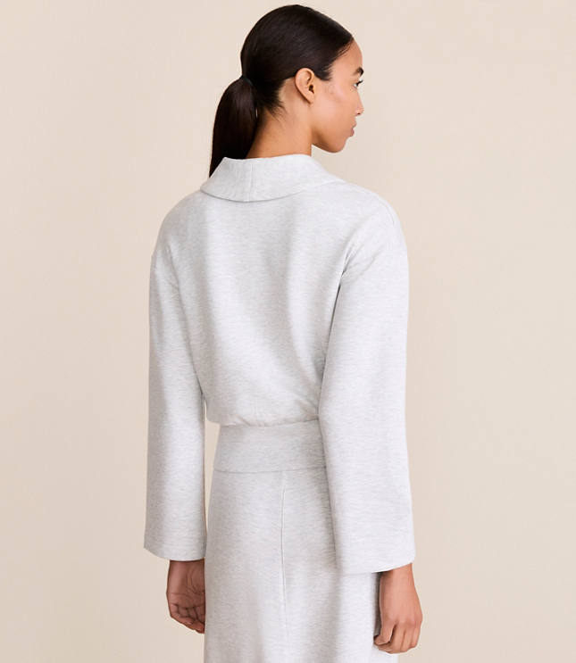 Petite Lou & Grey Heathered Scubasoft Wrap Top