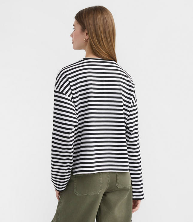 Striped Long Sleeve Modern Tee