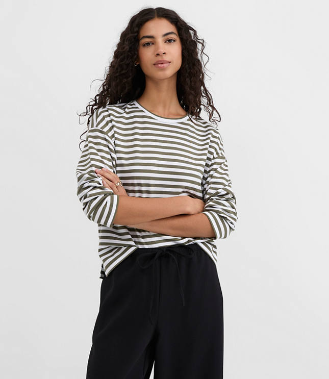 Striped Long Sleeve Modern Tee