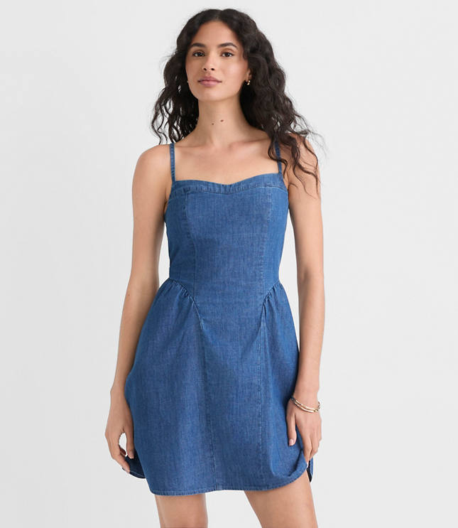 Chambray Bustier Mini Dress carousel Product Image 2