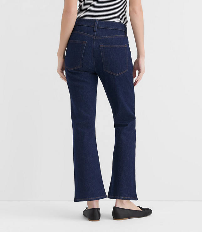 Rivete High Rise Kick Crop Jeans in Nova Wash
