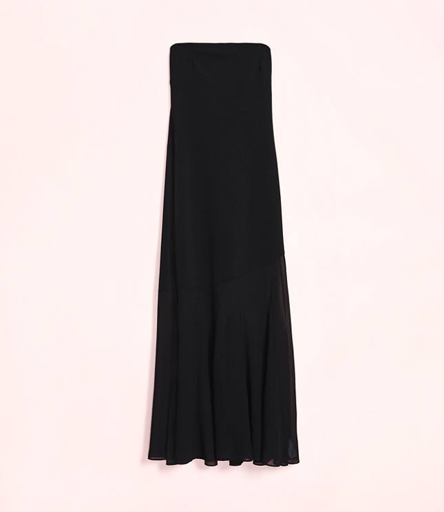 Lately Strapless Mixed Media Gown
