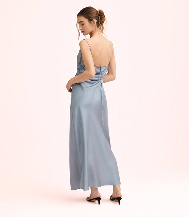 Lately Satin Cowl Neck Gown