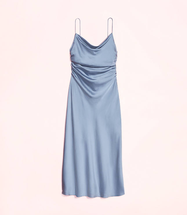 Lately Satin Cowl Neck Gown