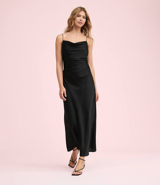 Lately Satin Cowl Neck Gown