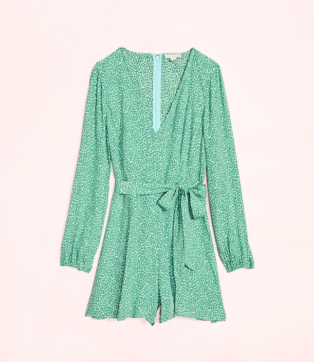 Lately Dotted Long Sleeve Romper