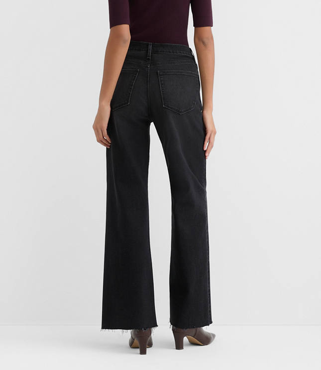 Rivete Curvy Fresh Cut High Rise Wide Leg Jeans in Noir Wash