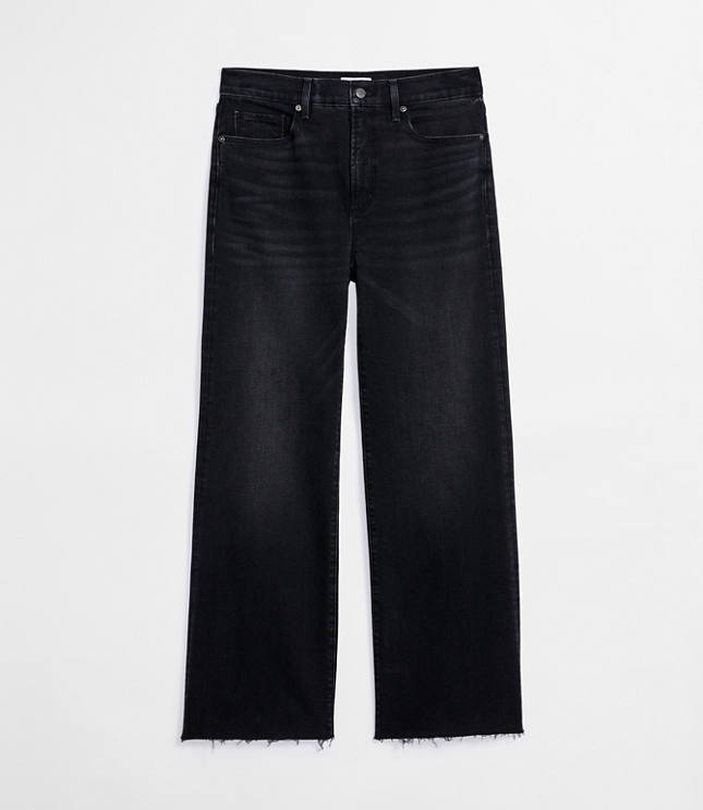 Rivete Curvy Fresh Cut High Rise Wide Leg Jeans in Noir Wash