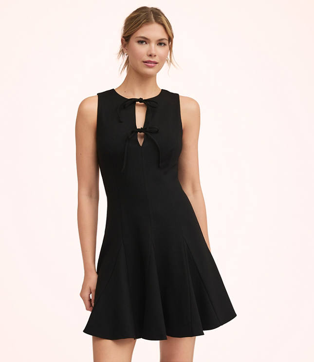 Lately Bow Flare Mini Dress
