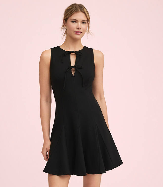 Lately Bow Flare Mini Dress