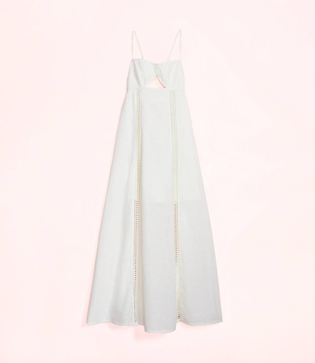 Lately Cutout Linen Cotton Maxi Dress