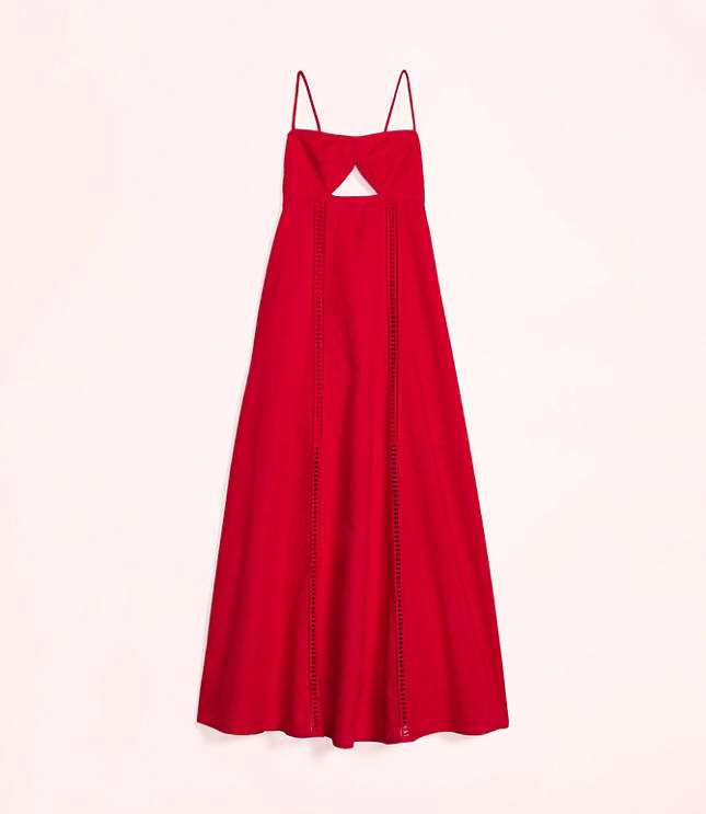 Lately Cutout Linen Cotton Maxi Dress