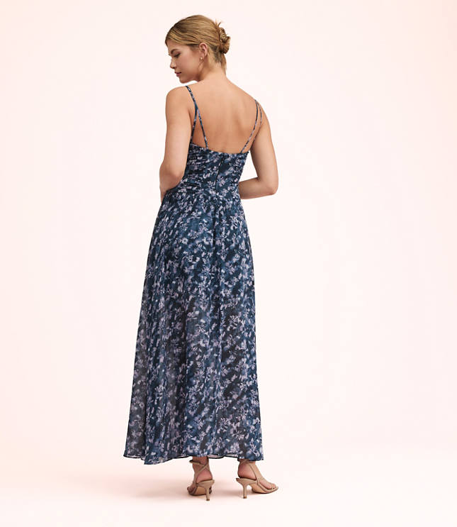 Lately Floral Strappy Cutout Maxi Dress