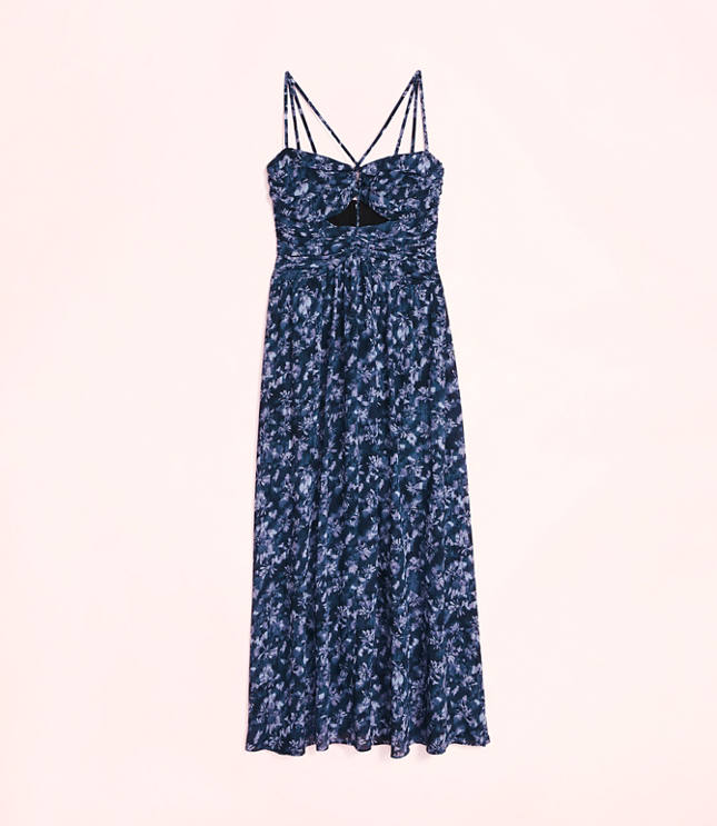 Lately Floral Strappy Cutout Maxi Dress