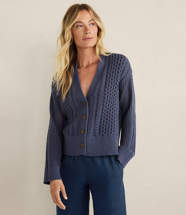 Haven Well Within Cotton Blend Mixed Stitch Cardigan carousel Product Image 2