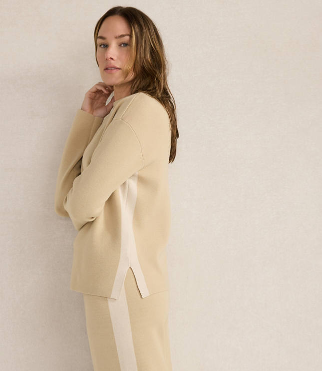 Haven Well Within Tuxedo Stripe Funnel Neck Pullover