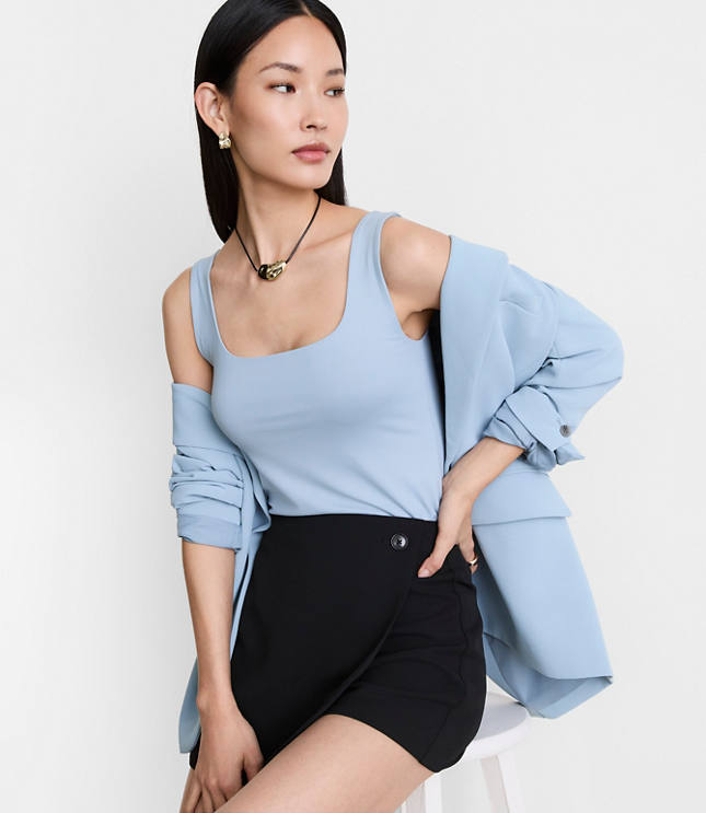 LOFT Versa 360 Knit Square Neck Tank Top