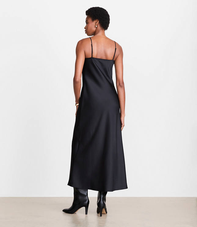 Petite LOFT Versa Satin Maxi Slip Dress