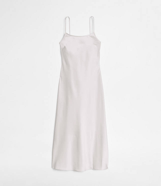 Petite LOFT Versa Satin Maxi Slip Dress
