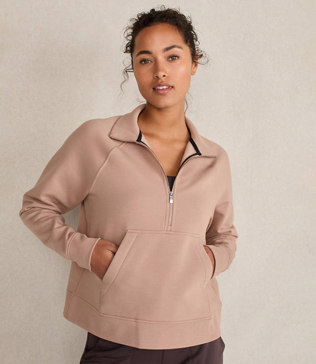 Haven Well Within Organic Cotton Blend Fleece Half Zip Pullover carousel Product Image 1