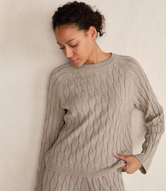 Haven Well Within Cotton Cashmere Cable Knit Sweater