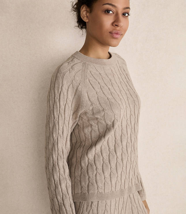 Haven Well Within Cotton Cashmere Cable Knit Sweater carousel Product Image 3