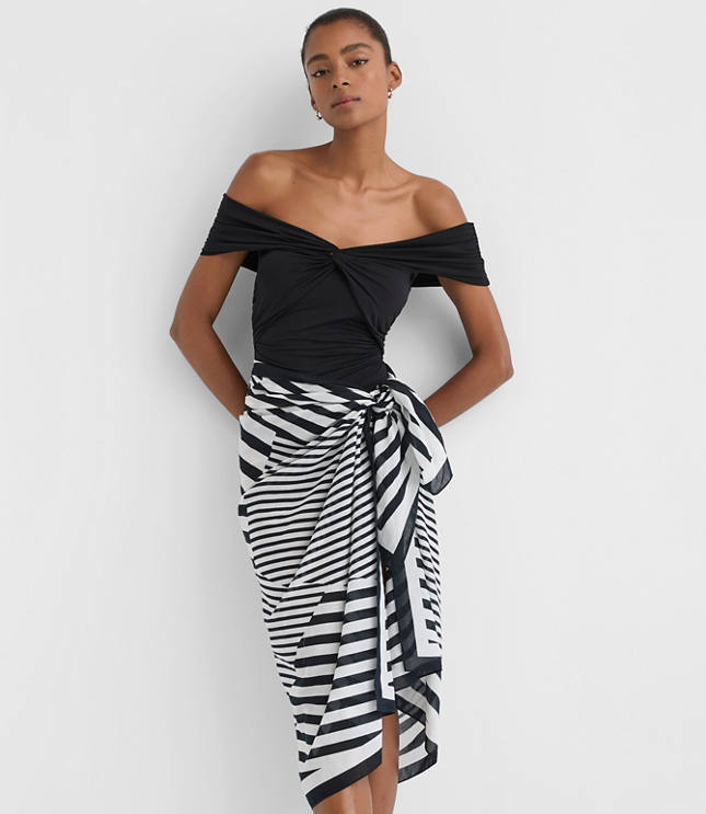 LOFT Beach Twist Over The Shoulder One Piece Swimsuit