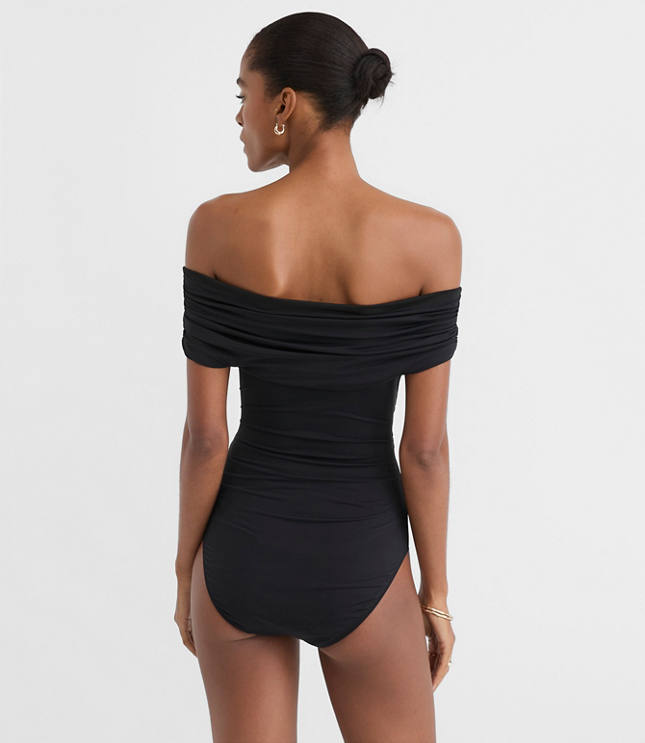 LOFT Beach Twist Over The Shoulder One Piece Swimsuit