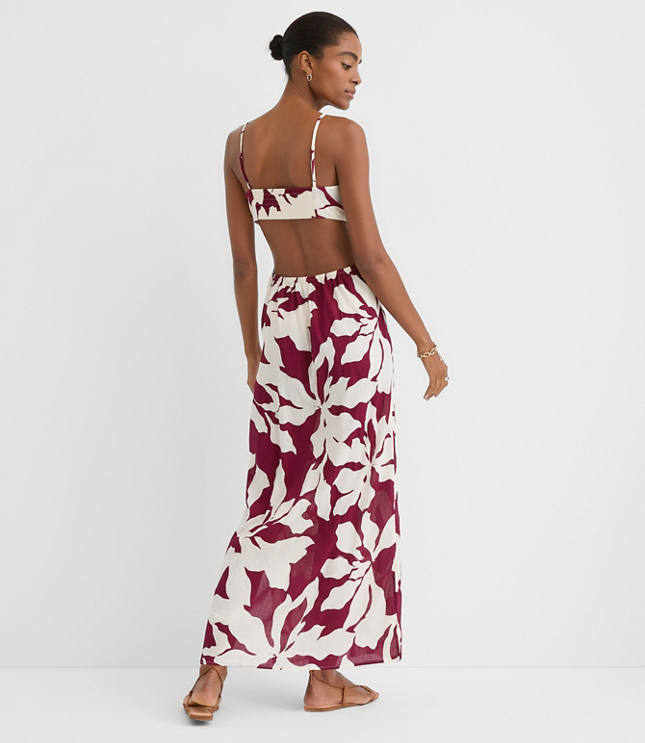 Petite LOFT Beach Magnolia Open Back Keyhole Maxi Dress
