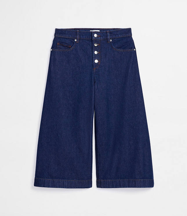 Rivete Petite High Rise Gaucho Jeans in Nova Wash