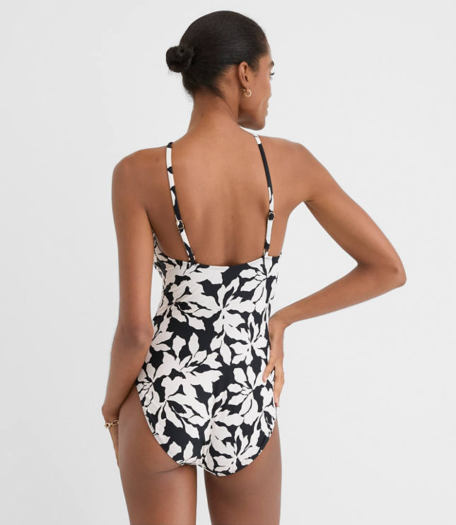 LOFT Beach Magnolia Halter One Piece Swimsuit