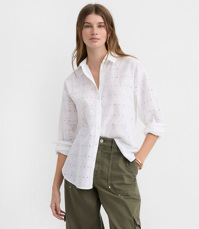 Eyelet Everyday Oversized Shirt