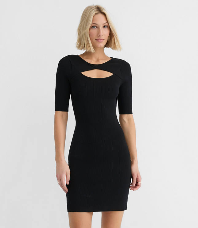 Cutout Mini Sweater Dress