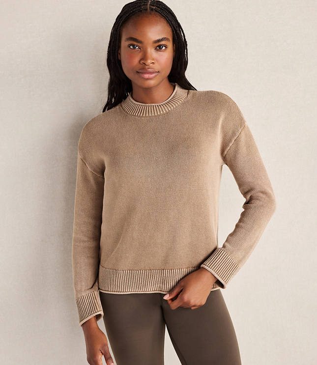 Haven Well Within Organic Cotton Stripe Roll Neck Sweater