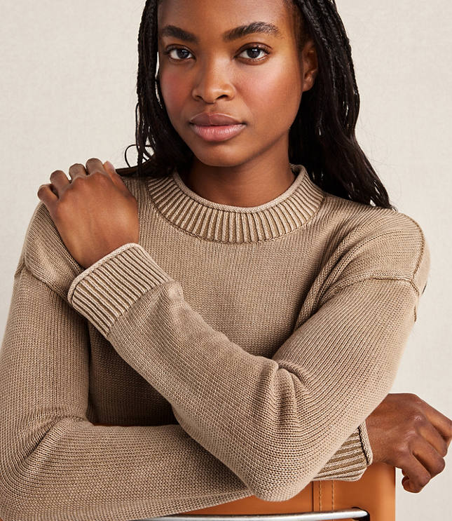 Haven Well Within Organic Cotton Stripe Roll Neck Sweater