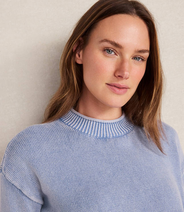 Haven Well Within Organic Cotton Stripe Roll Neck Sweater