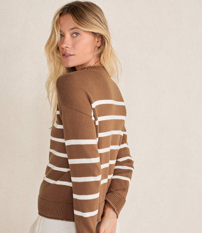 Haven Well Within Organic Cotton Stripe Roll Neck Sweater carousel Product Image 3