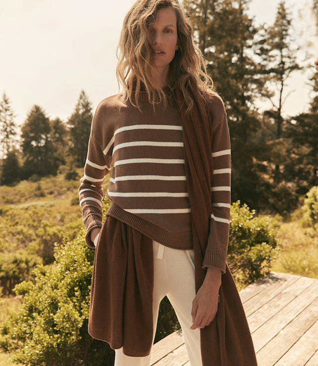 Haven Well Within Organic Cotton Stripe Roll Neck Sweater carousel Product Image 4