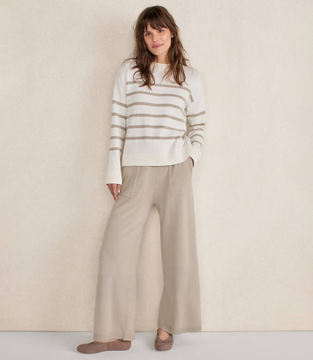 Haven Well Within Organic Cotton Stripe Roll Neck Sweater