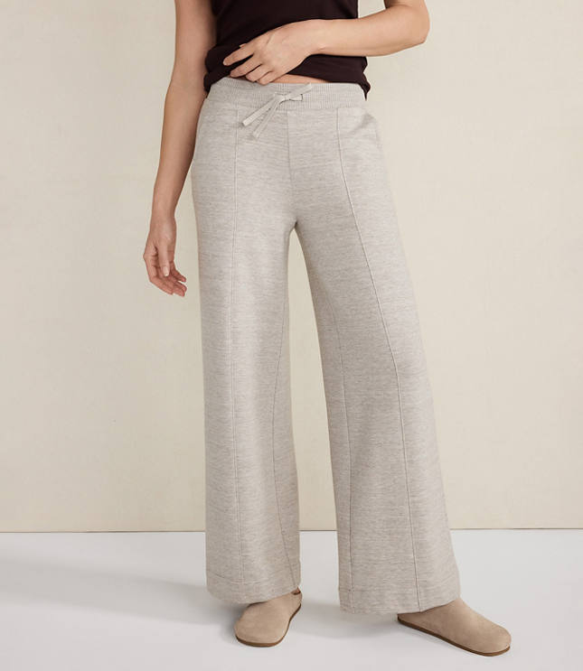 Haven Well Within Fleece Pintuck Cropped Wide Leg Pants