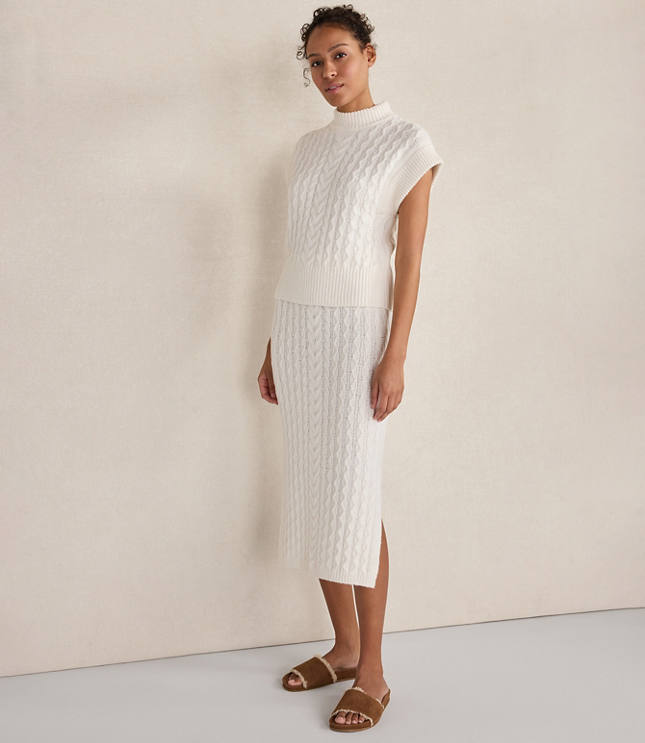 Haven Well Within Organic Cotton Blend Cable Sweater Vest