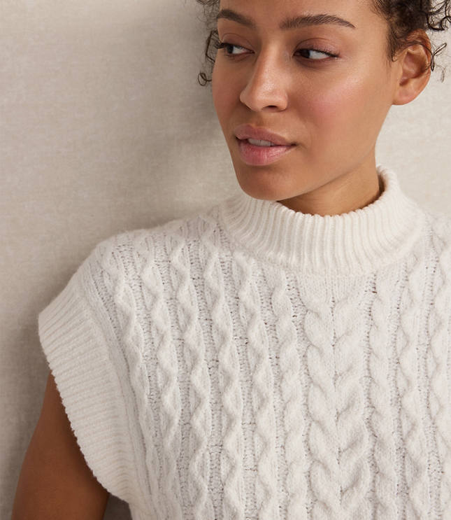 Haven Well Within Organic Cotton Blend Cable Sweater Vest