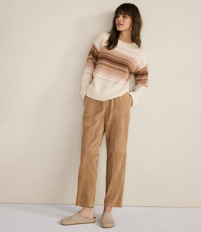 Haven Well Within Cashmere Ombre Stripe Crewneck Sweater