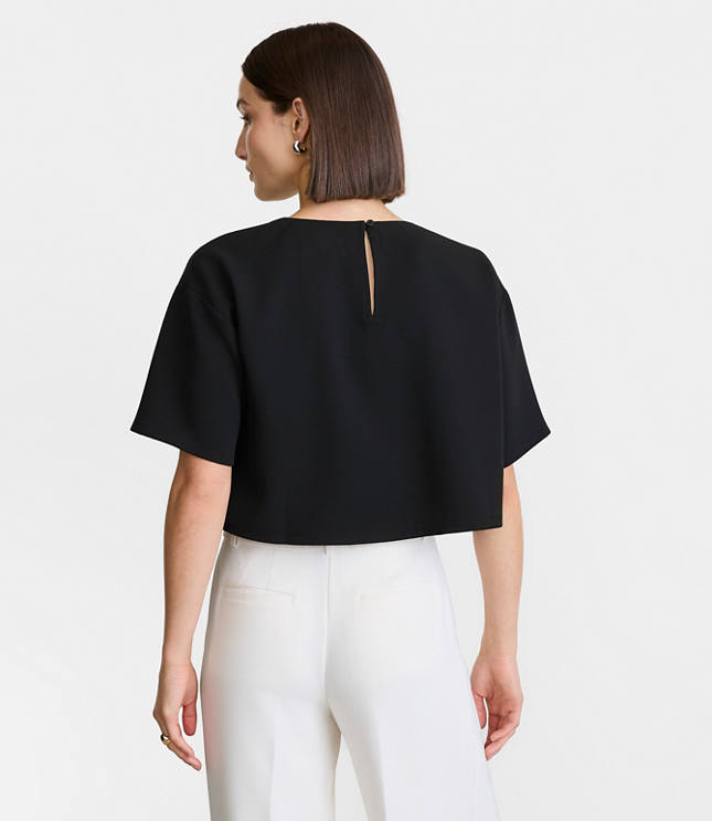 LOFT Versa Crepe Drape Relaxed Tee