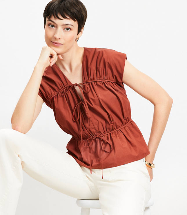 Cotton Peplum Tops | Loft