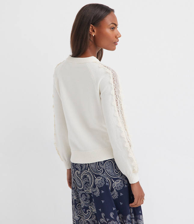 Lace Sleeve Sweater