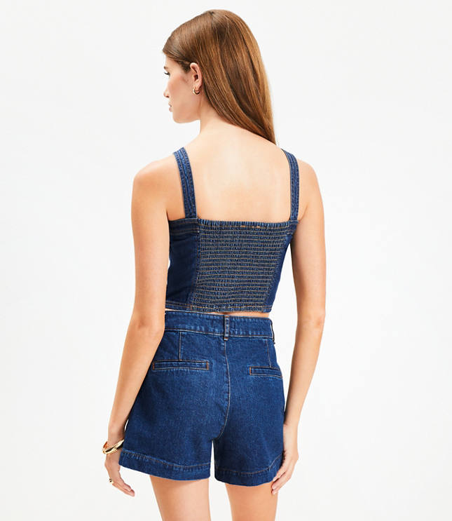 Chambray Bustier Top