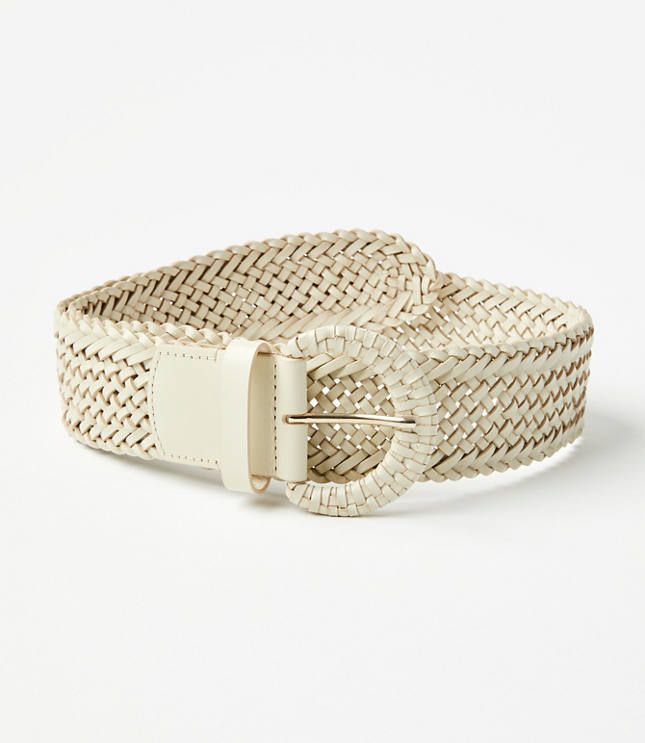 Wide Braided Leather Belt